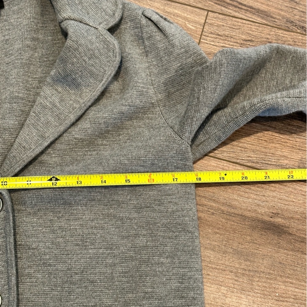 NWOT Talbots Merino Wool Grey Sweater Blazer Size Small - Picture 8 of 10